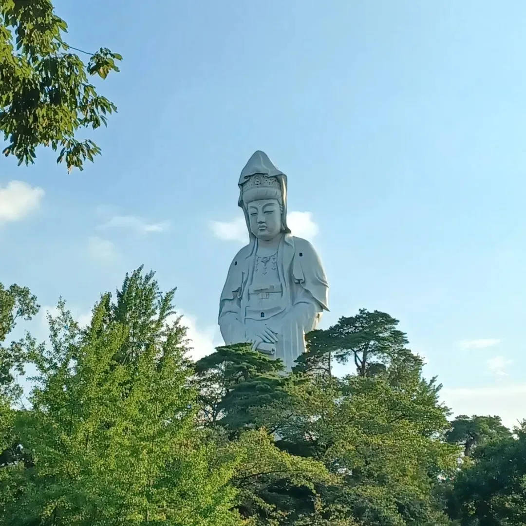 訪問看護途中の高崎白衣観音様