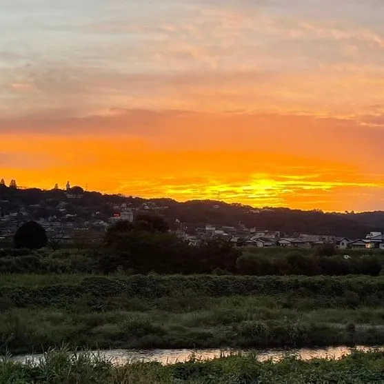 訪問看護帰りの夕焼け🌇