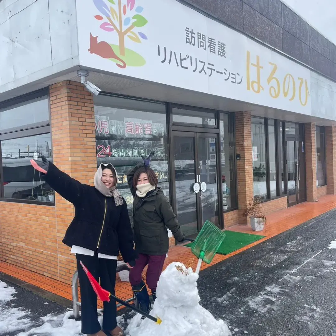 はるのひステーションに雪だるま☃️