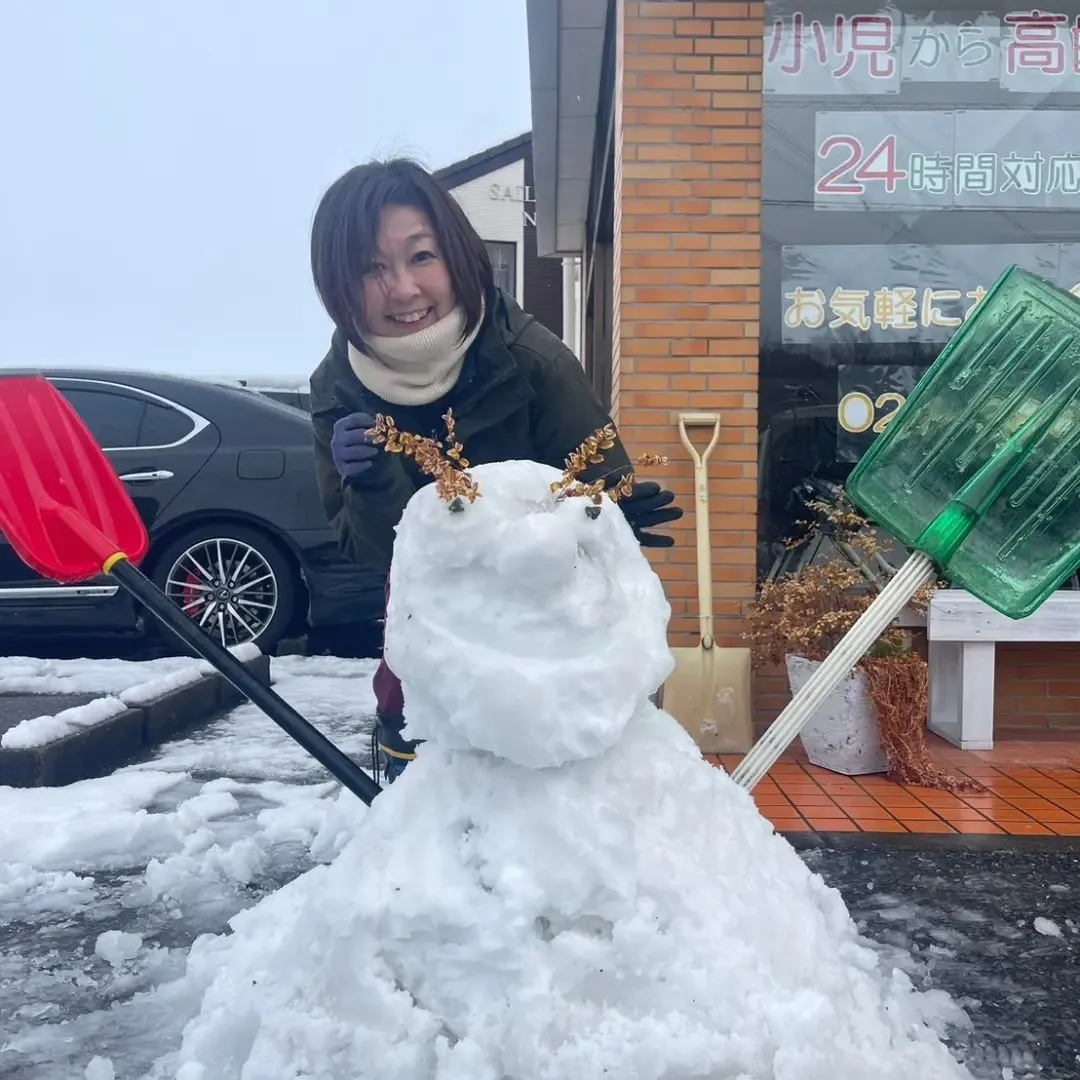 はるのひステーションに雪だるま☃️